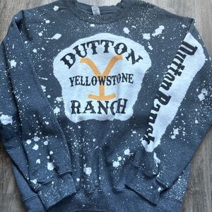 Gildan Gray and White Dutton Ranch Sweatshirt